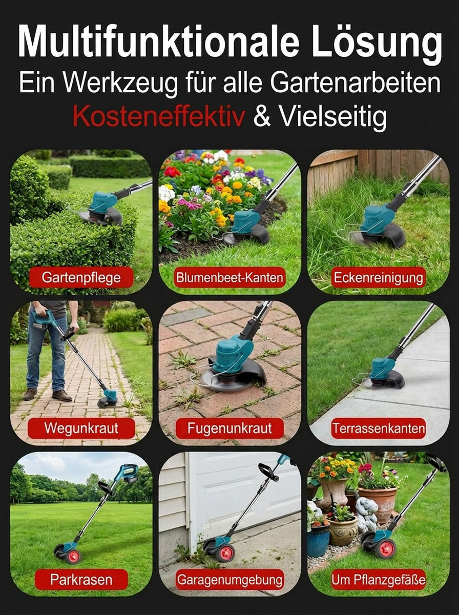 Klappbarer Lithium-Unkrautentferner