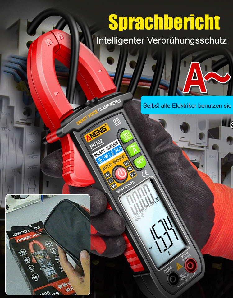 [1 Sekunde Nutzungsgeschwindigkeit] Automatische digitale Klemmlehre