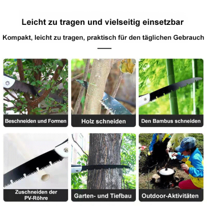 3-fach klappbare verlängerte Manganstahl-Baumfällsäge
