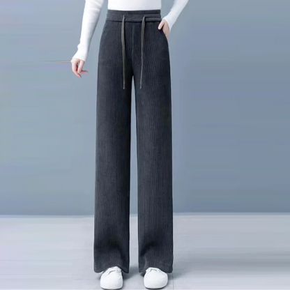 Hose mit weitem Bein und gepolstertem Komfort, um den Bauch zu bedecken und die Länge der Beine zu z