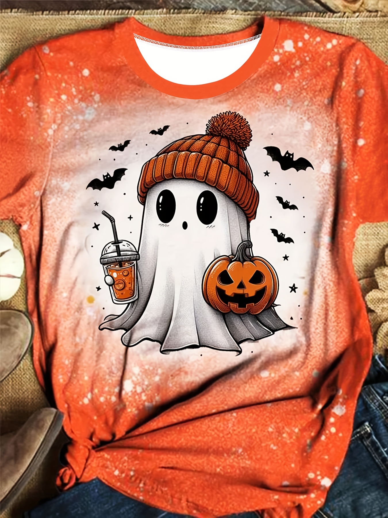 Halloween Ghost Print T-Shirt