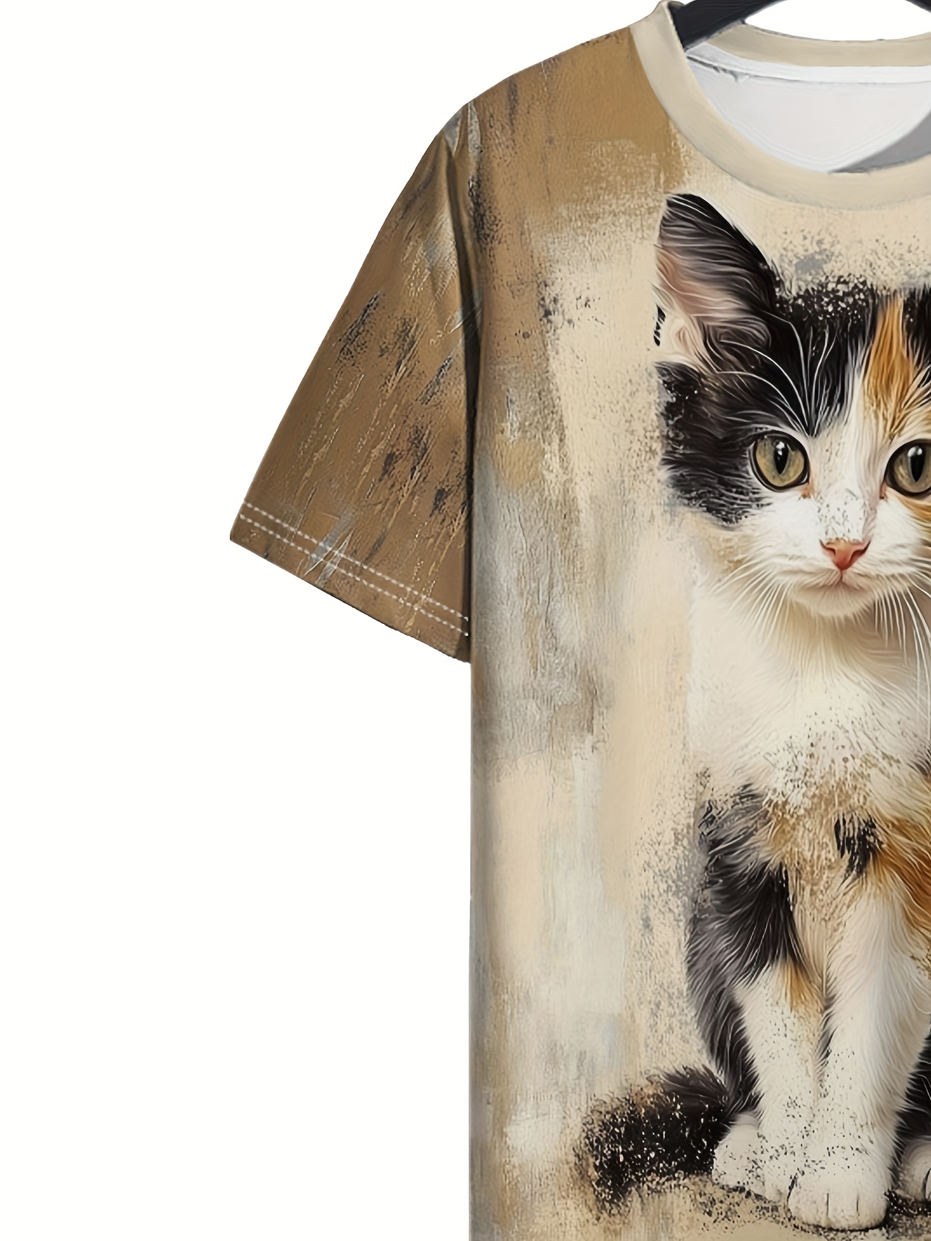 Women's Casual Cat Print Short Sleeve T-Shirt
