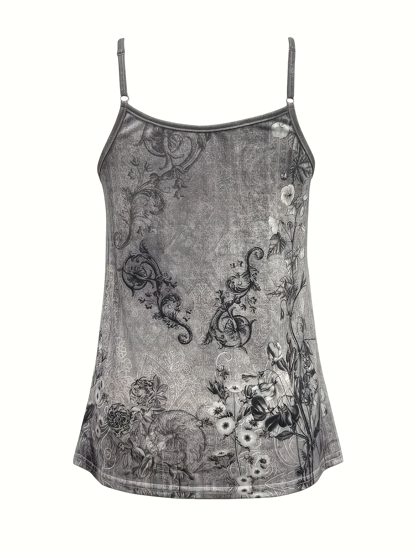 Floral Print Cami Tops - Casual