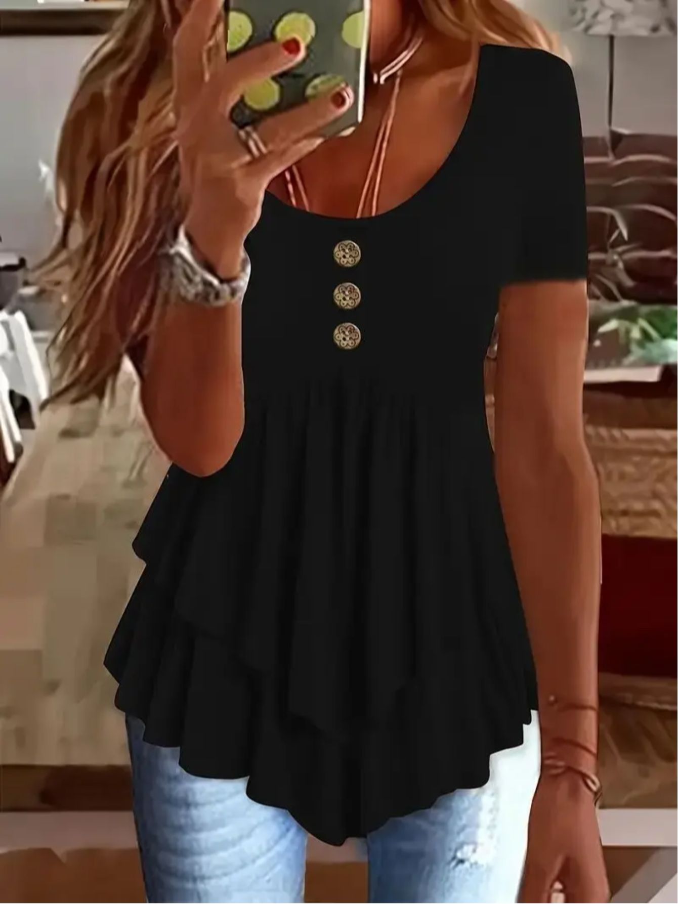 Women's Casual Short Sleeve Crew Neck T-Shirt