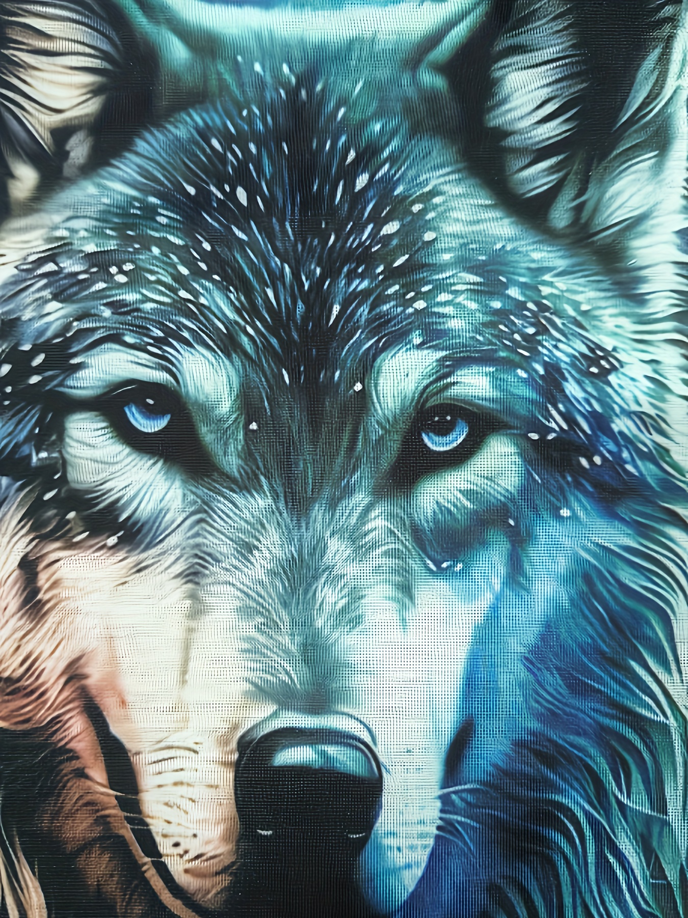 Women's Wolf Flower Art Design Fake Two-Piece Set Off-the-Shoulder Top