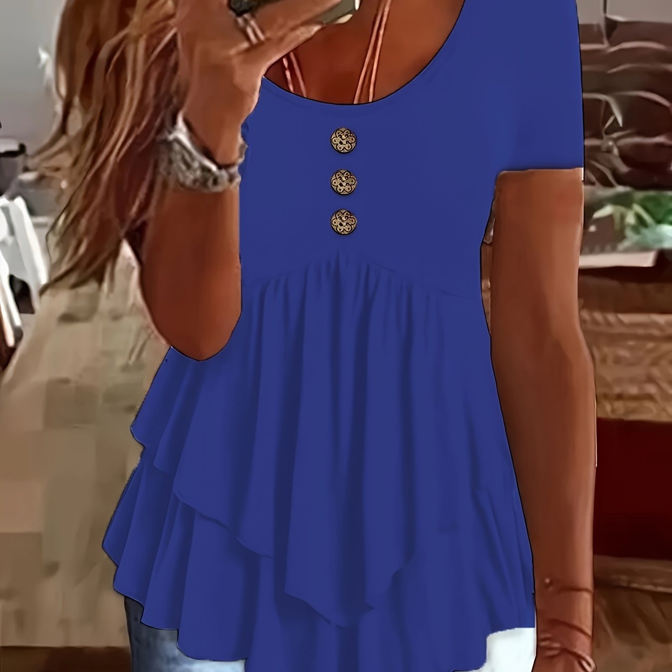 Women's Casual Short Sleeve Crew Neck T-Shirt