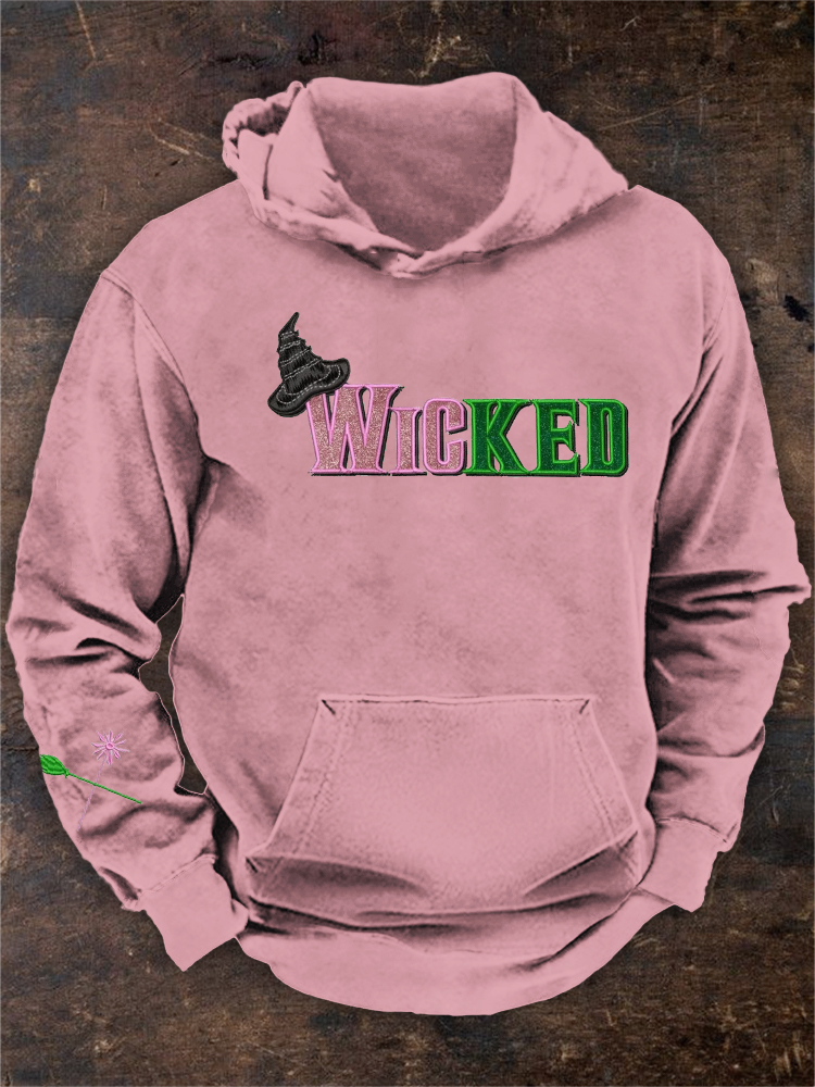 Men's Movie Inspired Witch & Princess Embroidered Hoodie