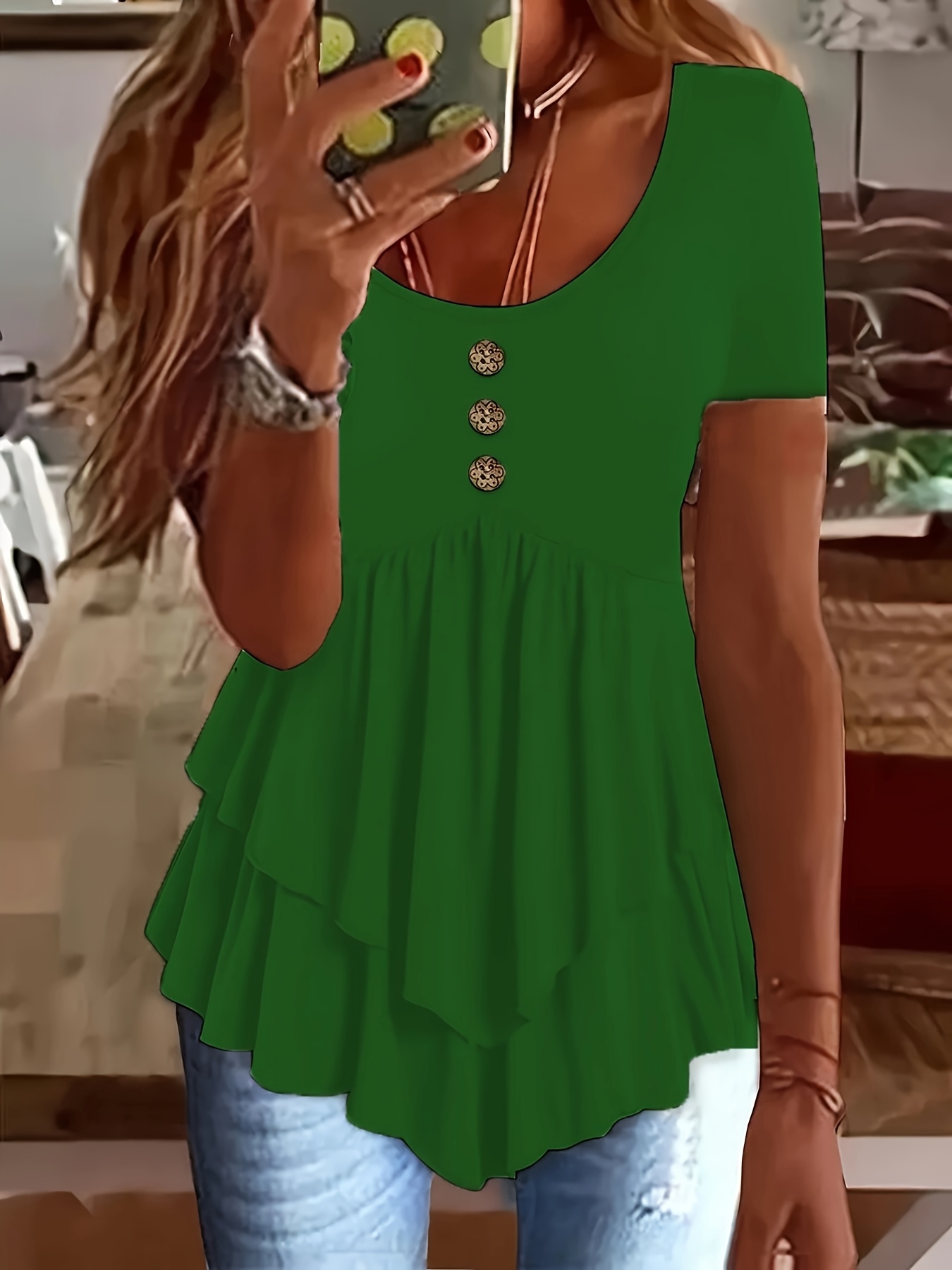 Women's Casual Short Sleeve Crew Neck T-Shirt