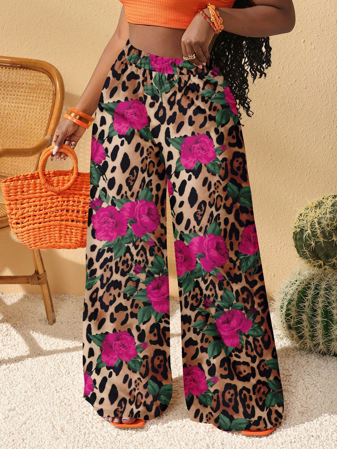 New Spring/Summer Women All-Match Casual Leopard Print Pants