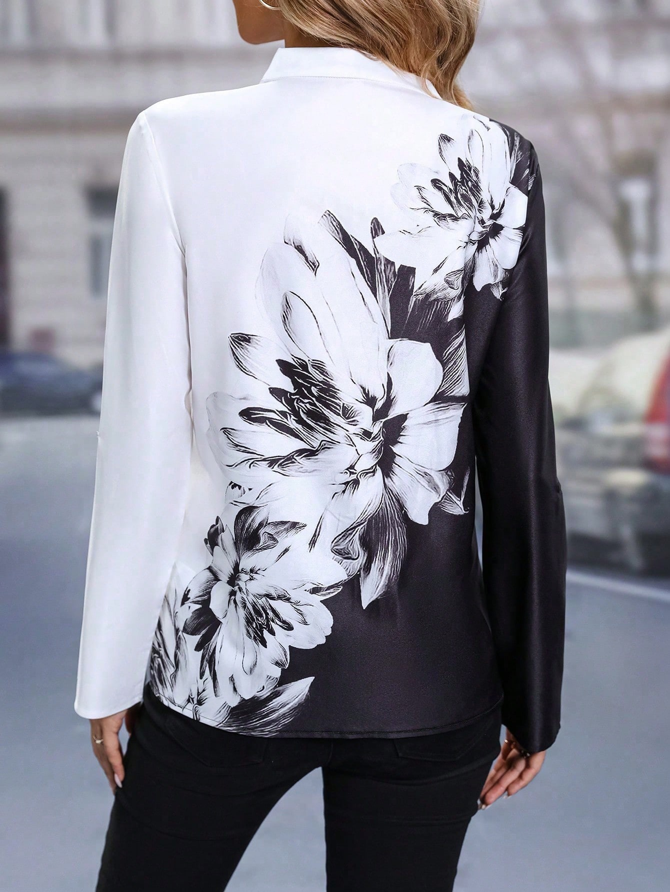 Pattern Printed Long Sleeve Shirt