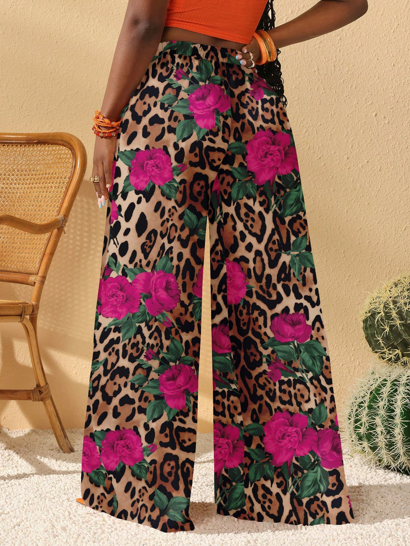 New Spring/Summer Women All-Match Casual Leopard Print Pants