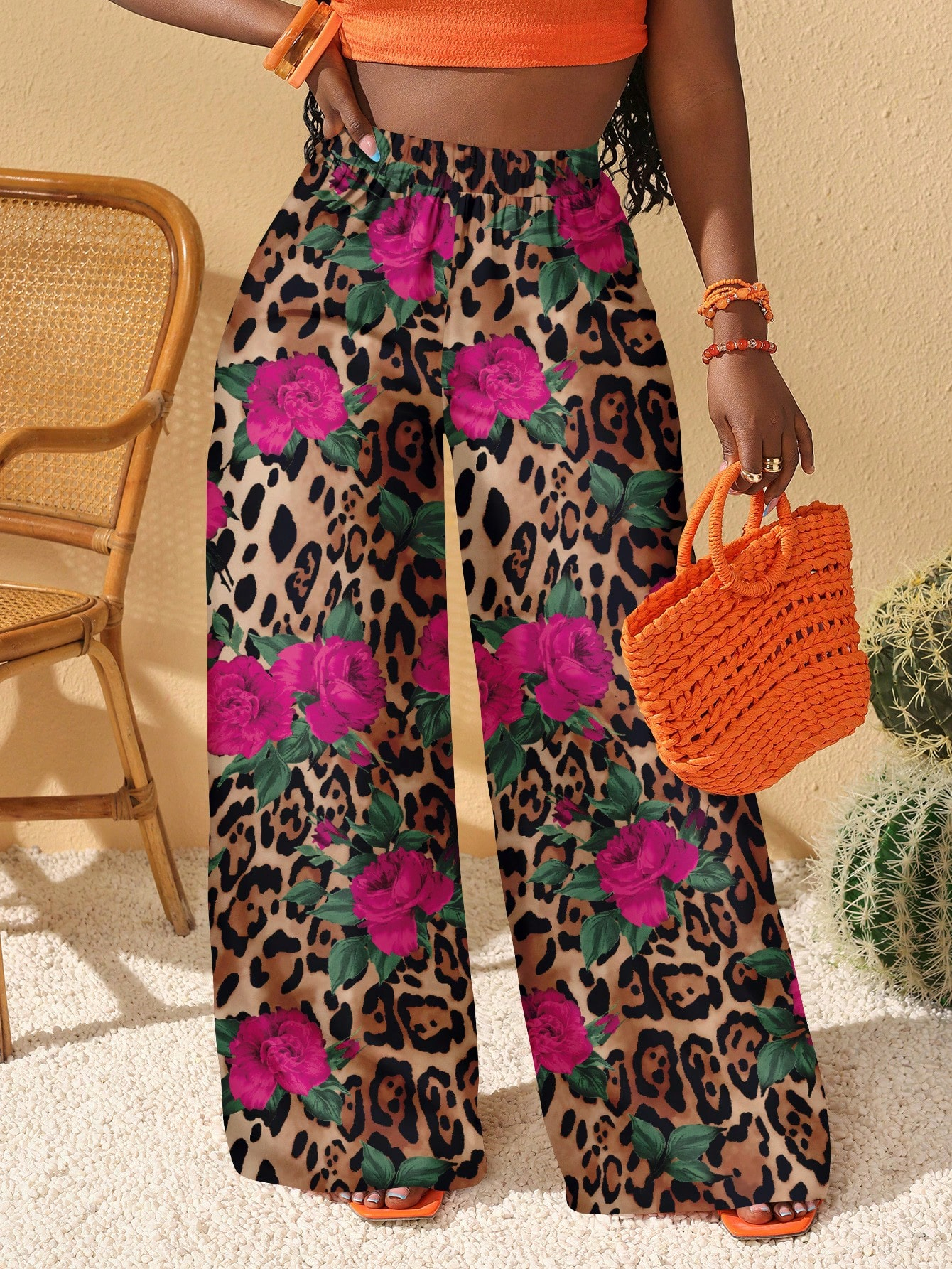 New Spring/Summer Women All-Match Casual Leopard Print Pants