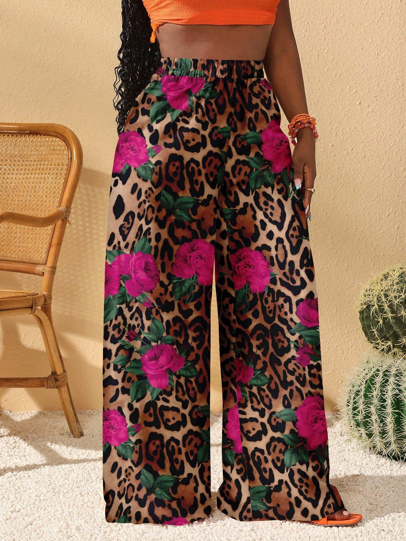 New Spring/Summer Women All-Match Casual Leopard Print Pants
