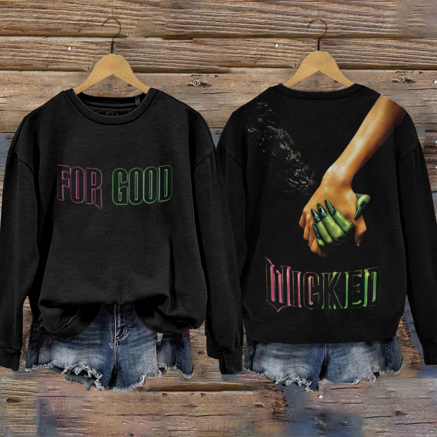 Movie Inspired Witch And Princess Print Casual Sweatshirt