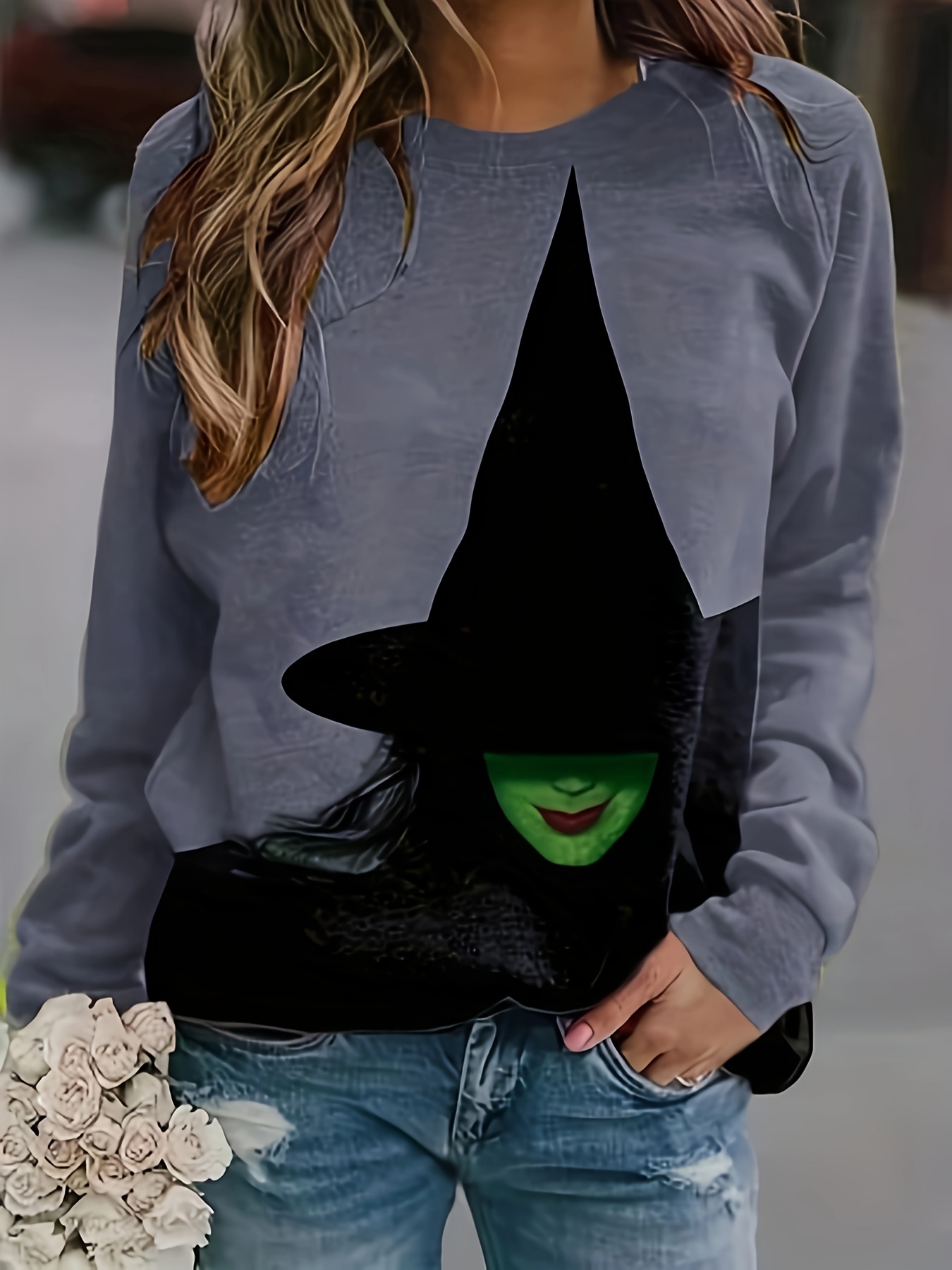 Stylish Graphic Print Sweatshirt