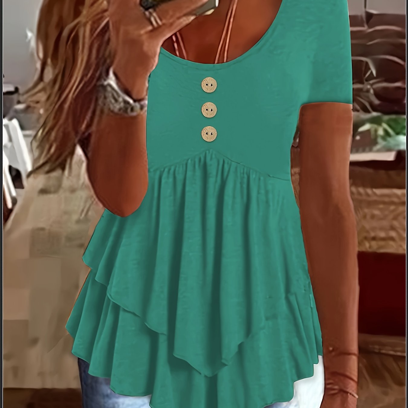 Women's Casual Short Sleeve Crew Neck T-Shirt