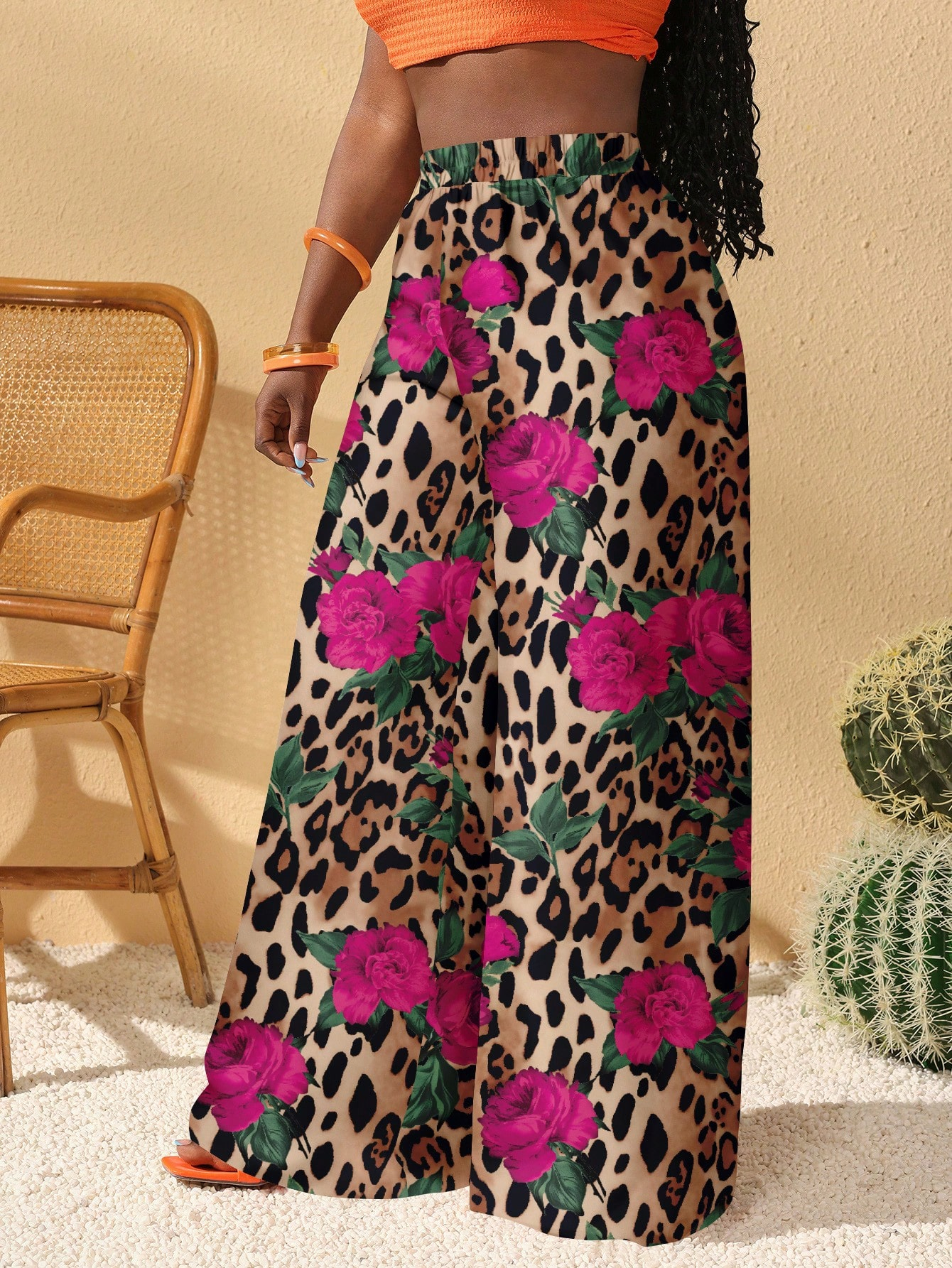New Spring/Summer Women All-Match Casual Leopard Print Pants
