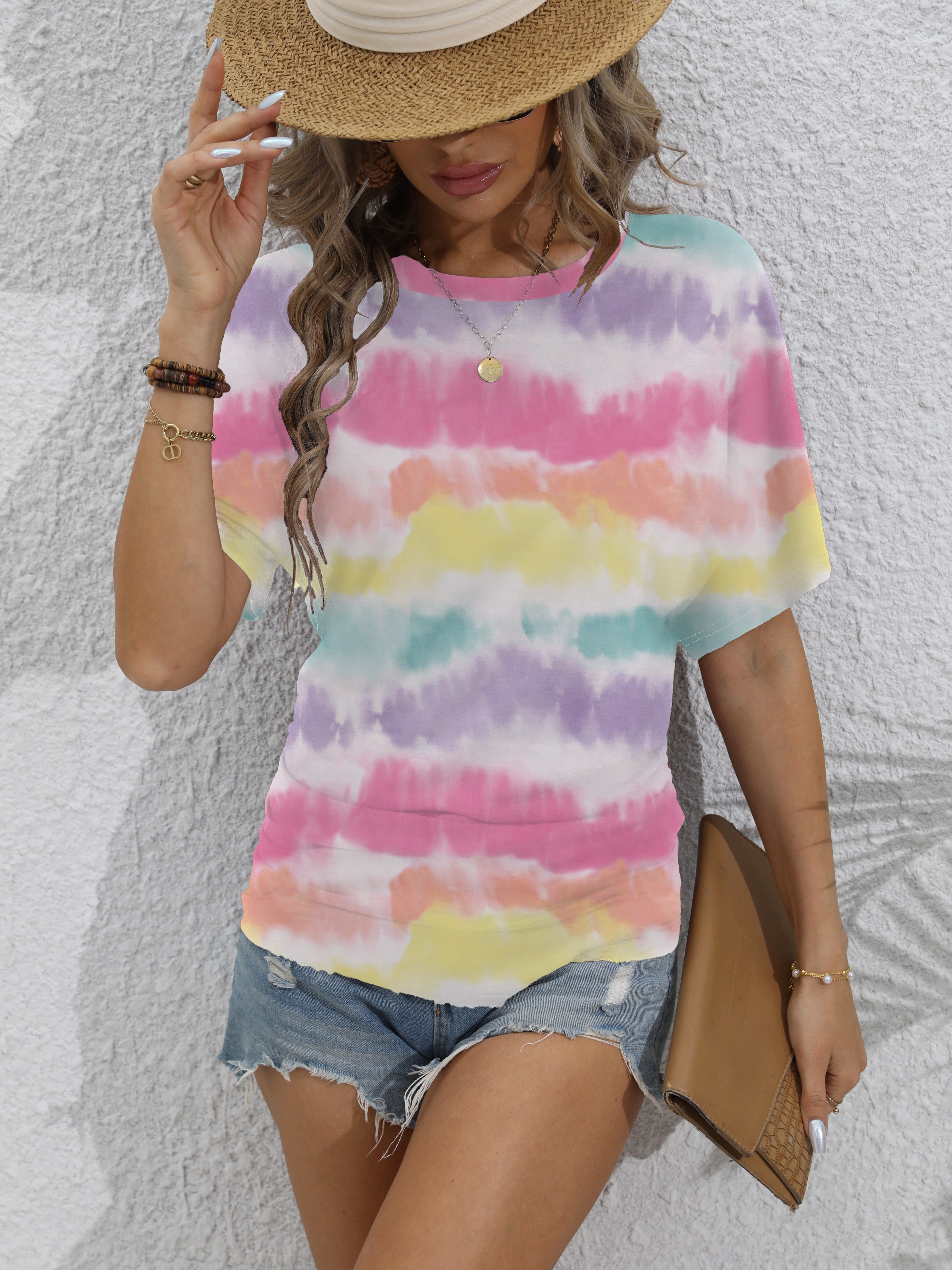 Women'S Stylish Loose-Fitting Ruffle Sleeve T-Shirt