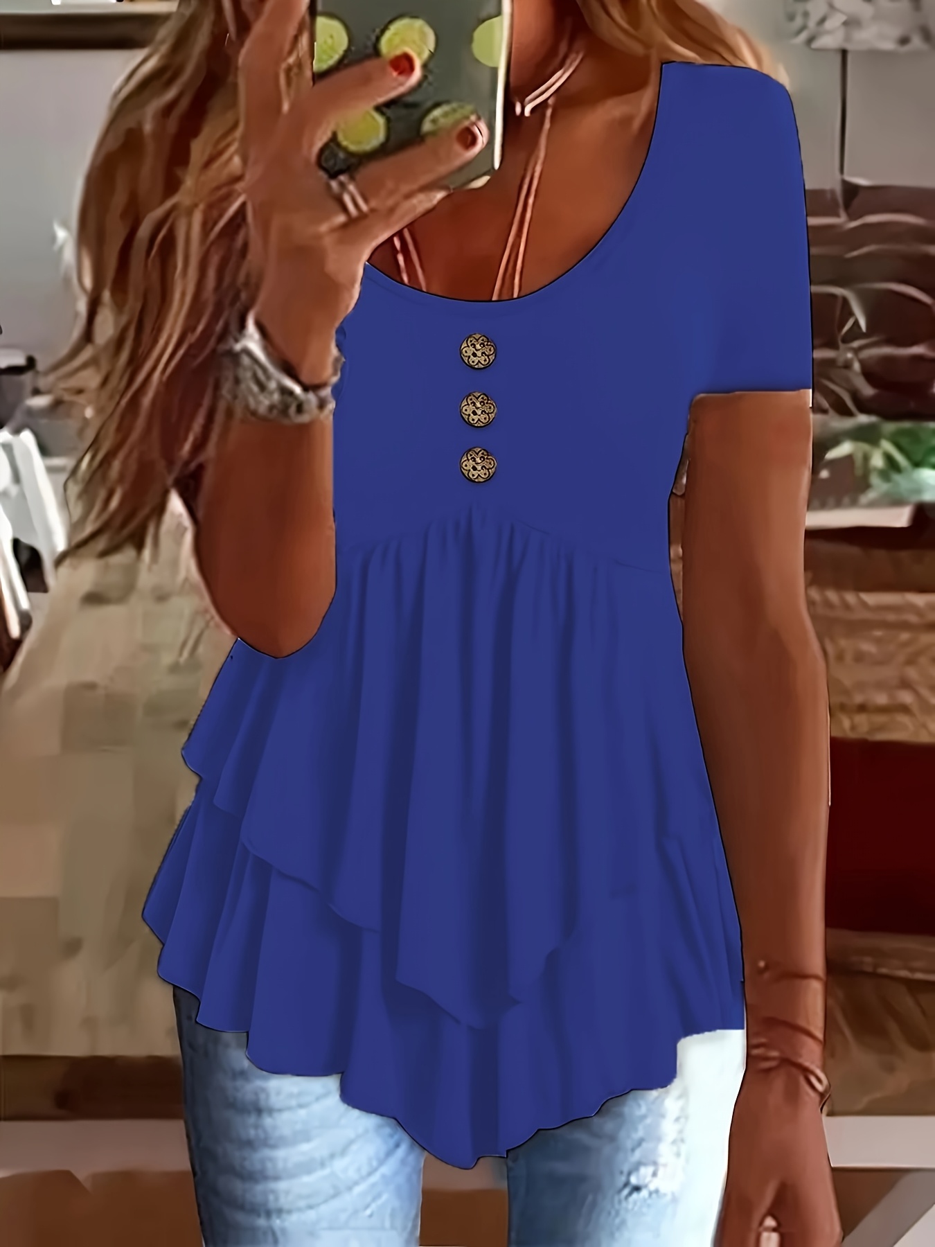 Women's Casual Short Sleeve Crew Neck T-Shirt