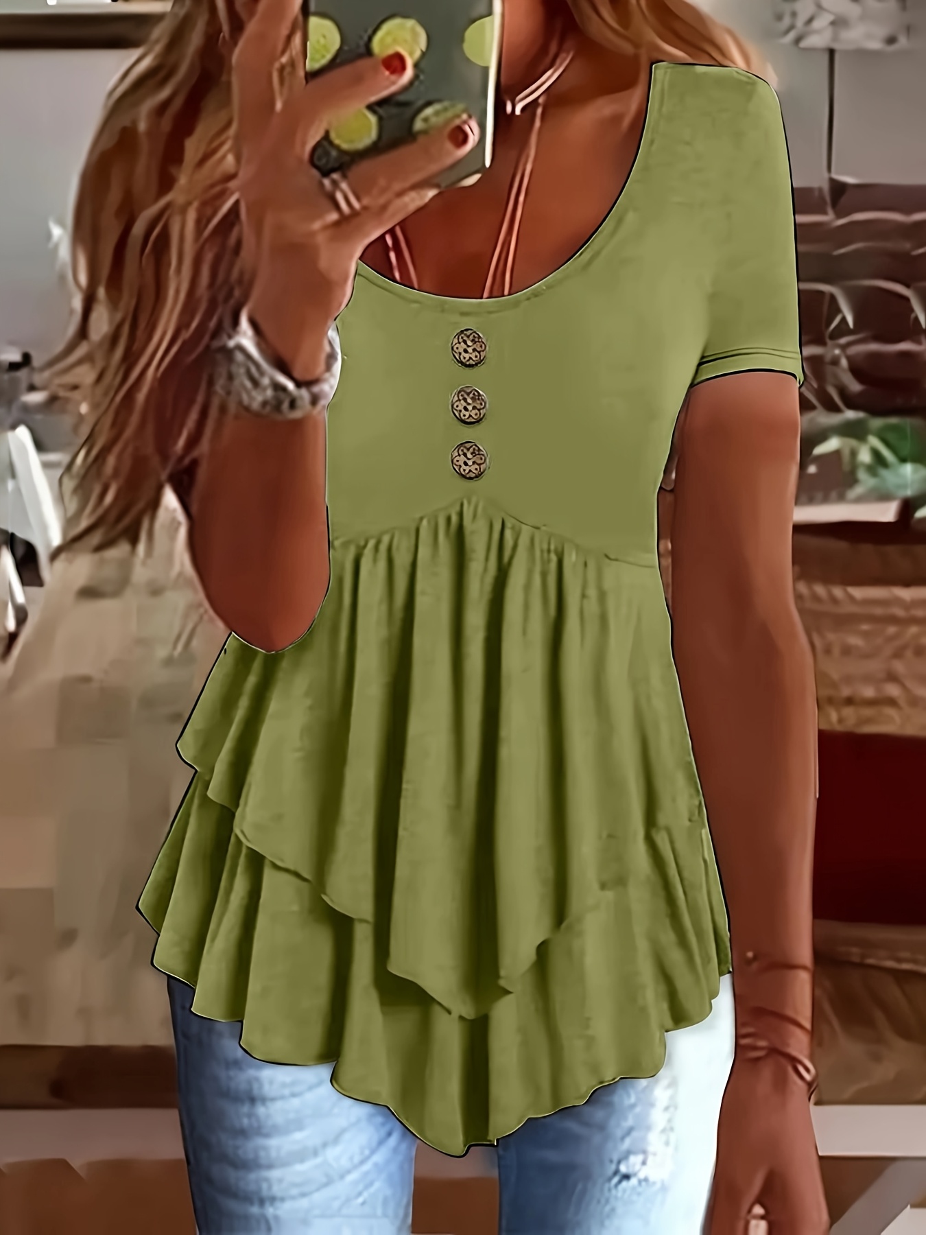 Women's Casual Short Sleeve Crew Neck T-Shirt