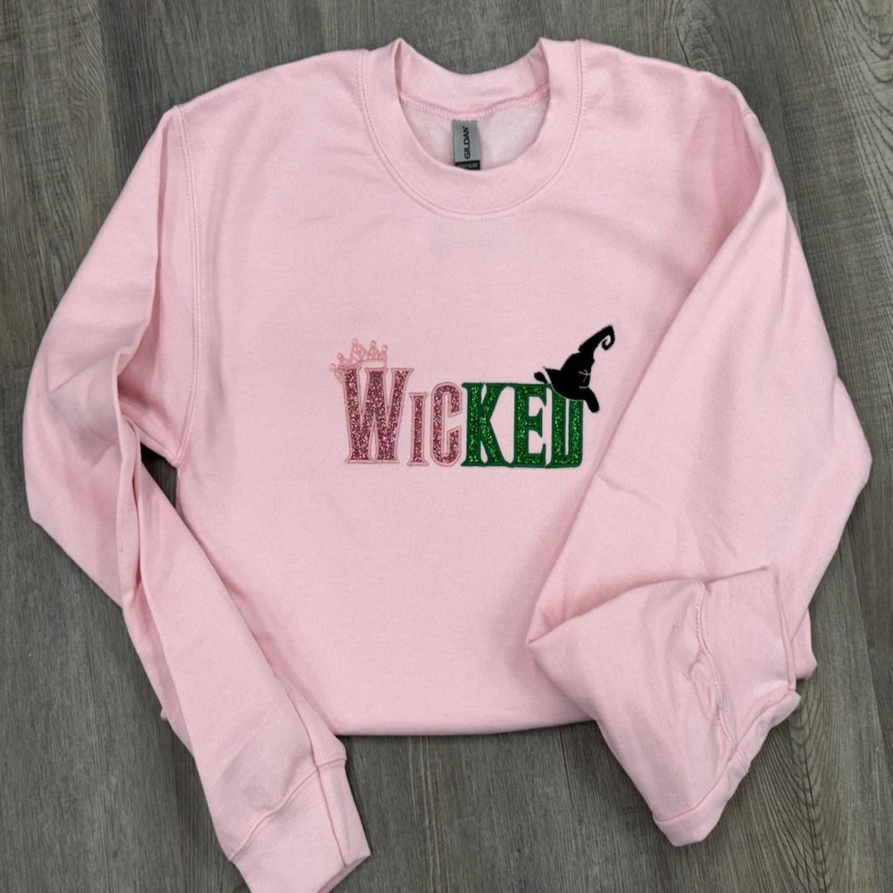 Glitter Embroidered Sweatshirt - Gift for Wick