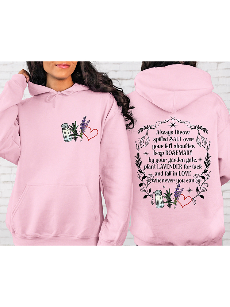 Movie Inspired Quote Print Casual Hoodie