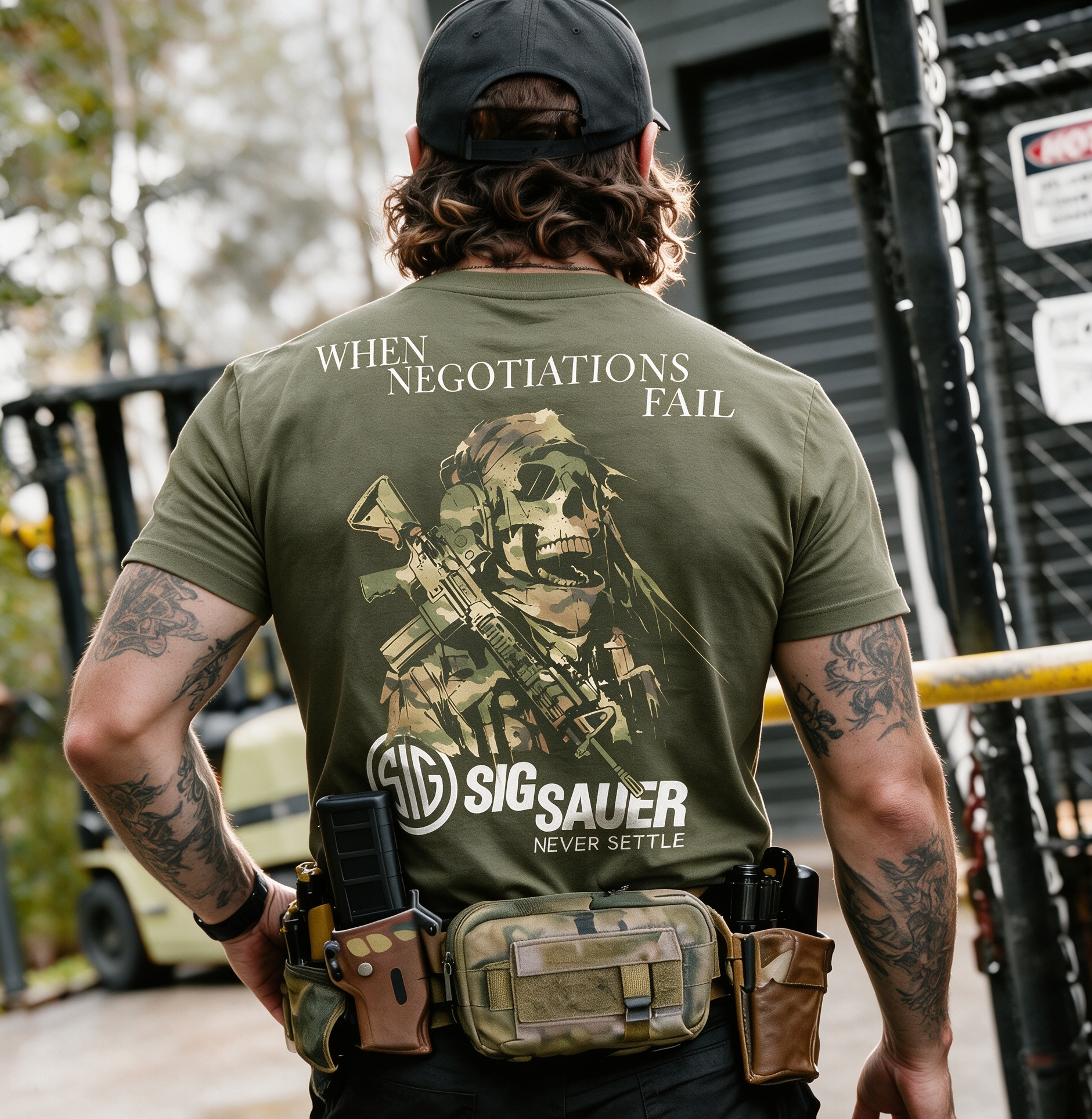  When Negotiations Fall Printed Men's T-Shirt