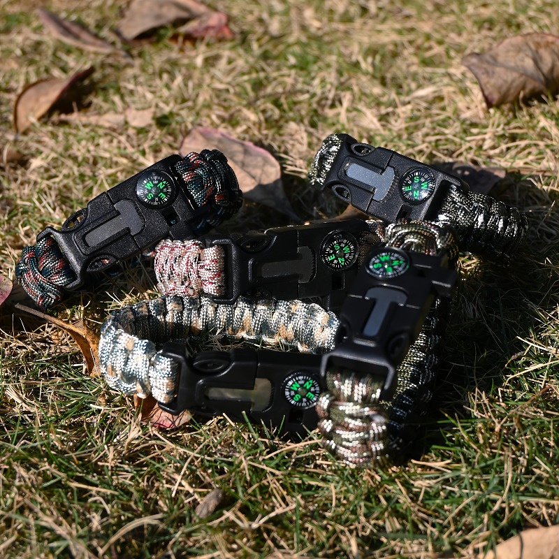 Classic Men'S Rugged Style Multifunctional Rope Bracelet