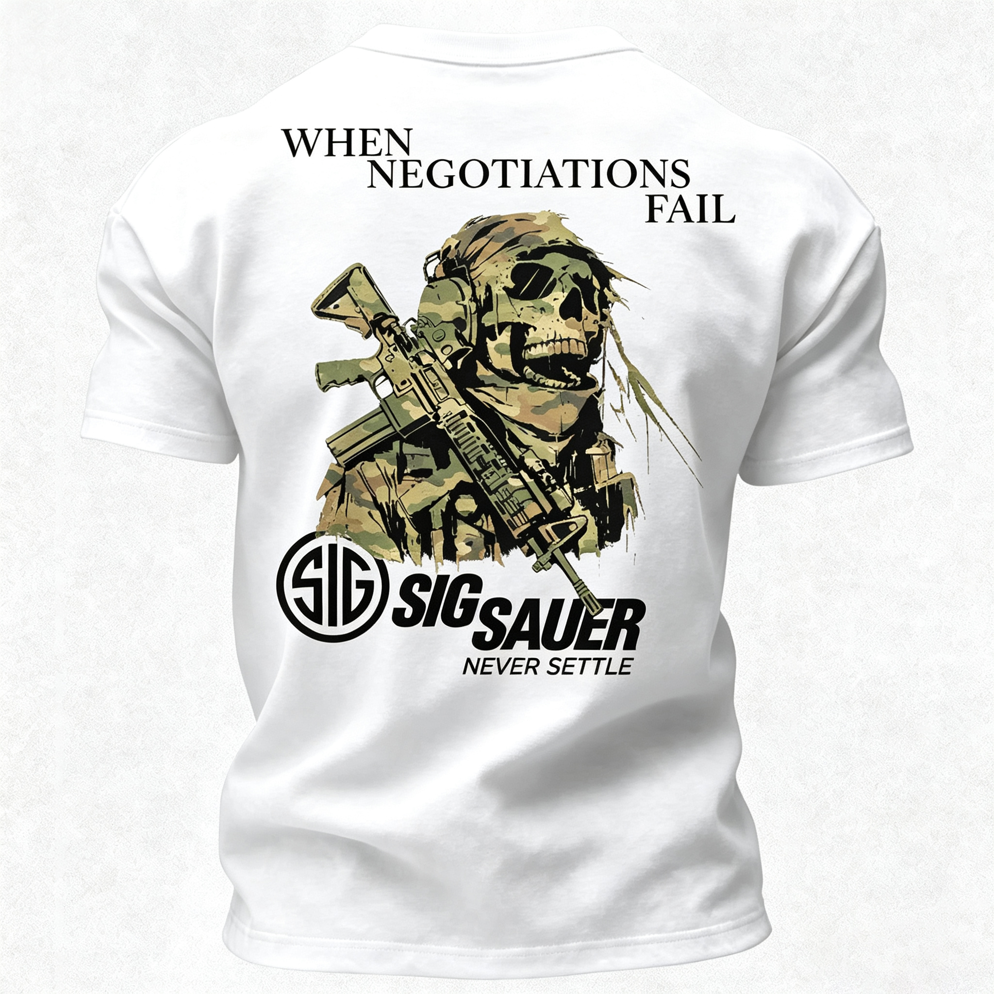 SIG When Negotiations Fall Printed Men's T-Shirt