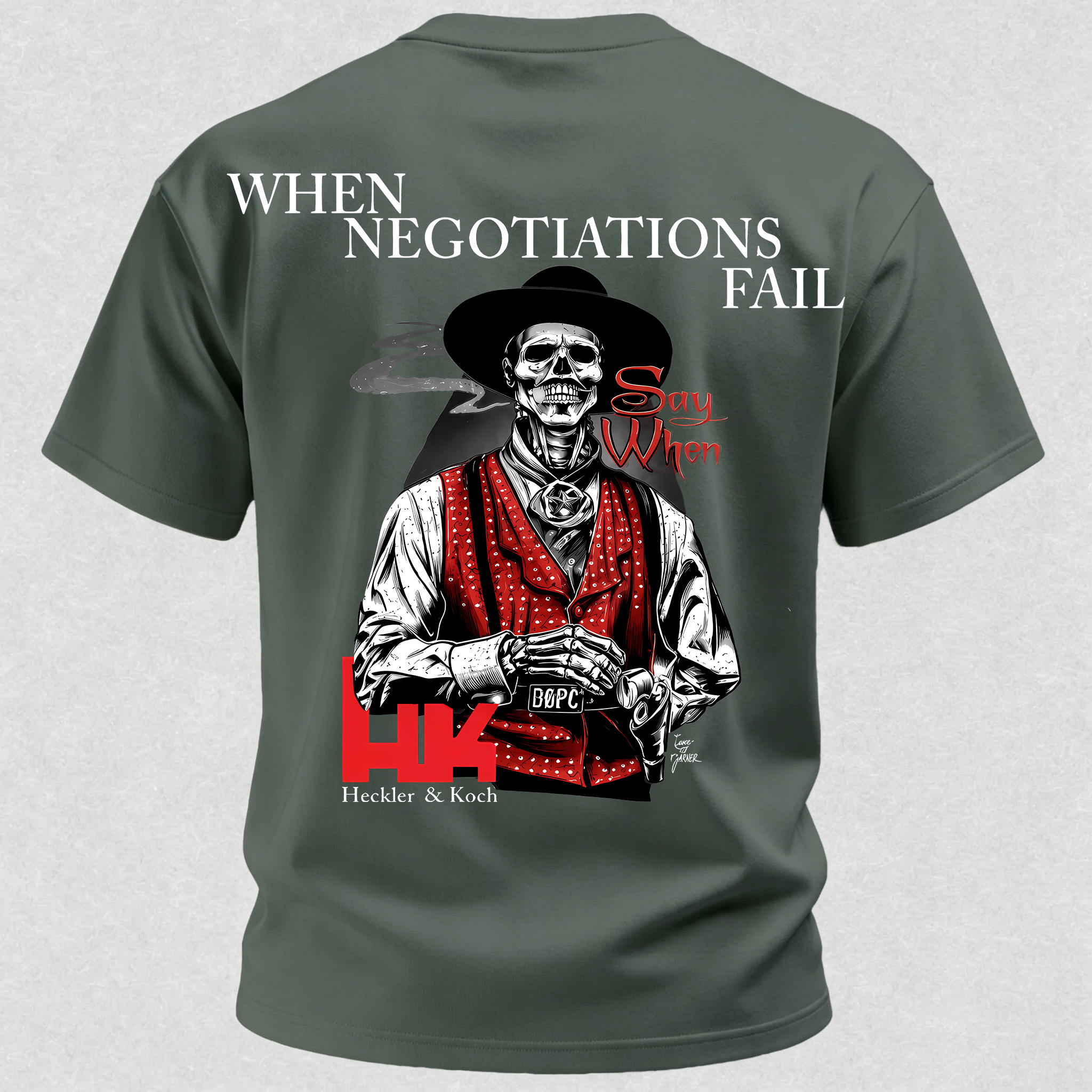  Say When Negotiations Fail Printed Men's T-Shirt