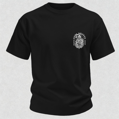 Grim Reaper With Gun Printed Men's T-Shirt