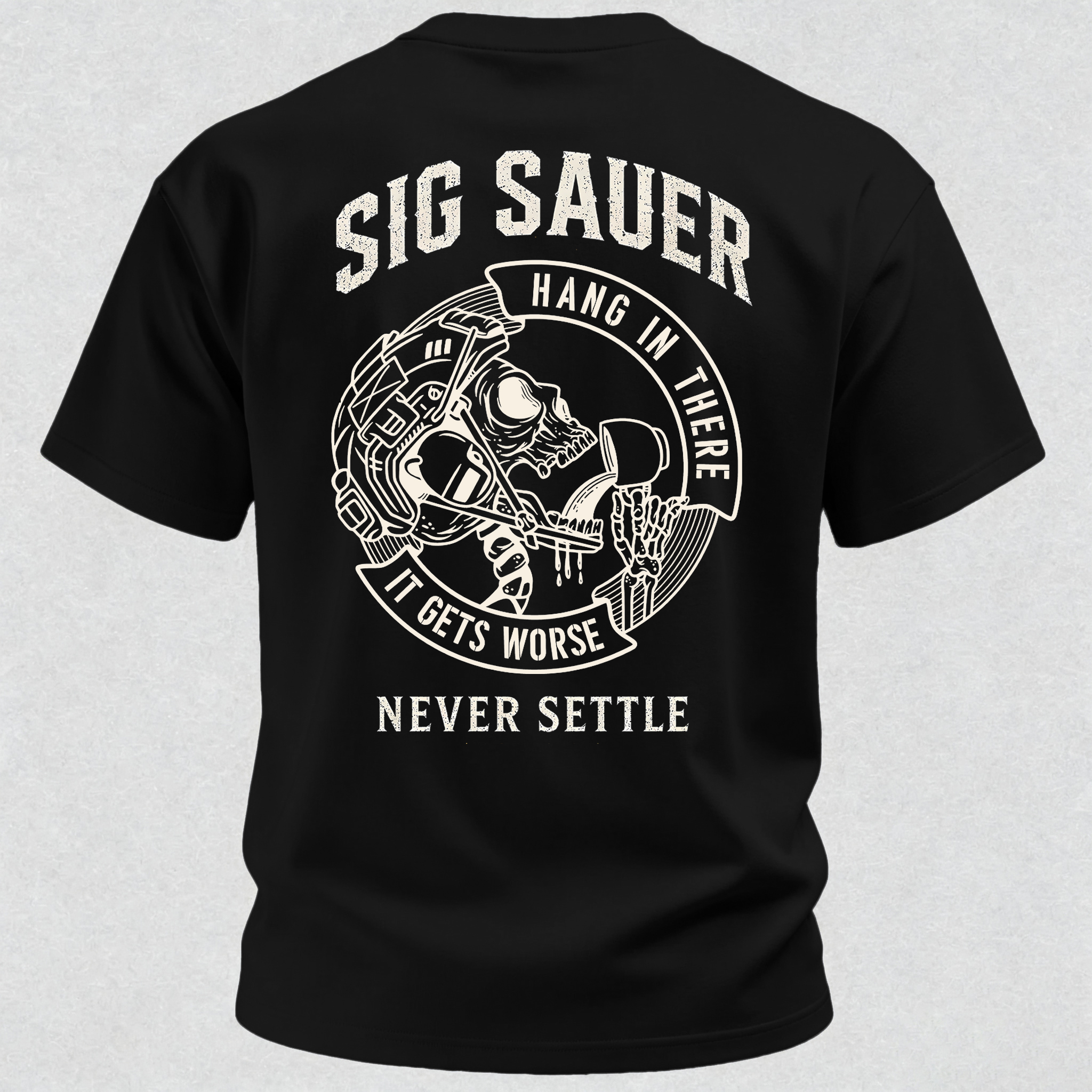 NEVER SETTLE Print Men's T-Shirt