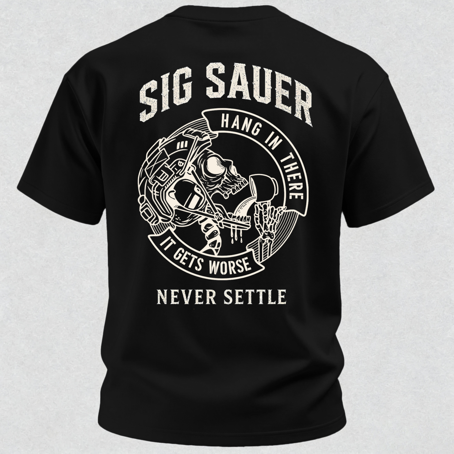 NEVER SETTLE Print Men's T-Shirt