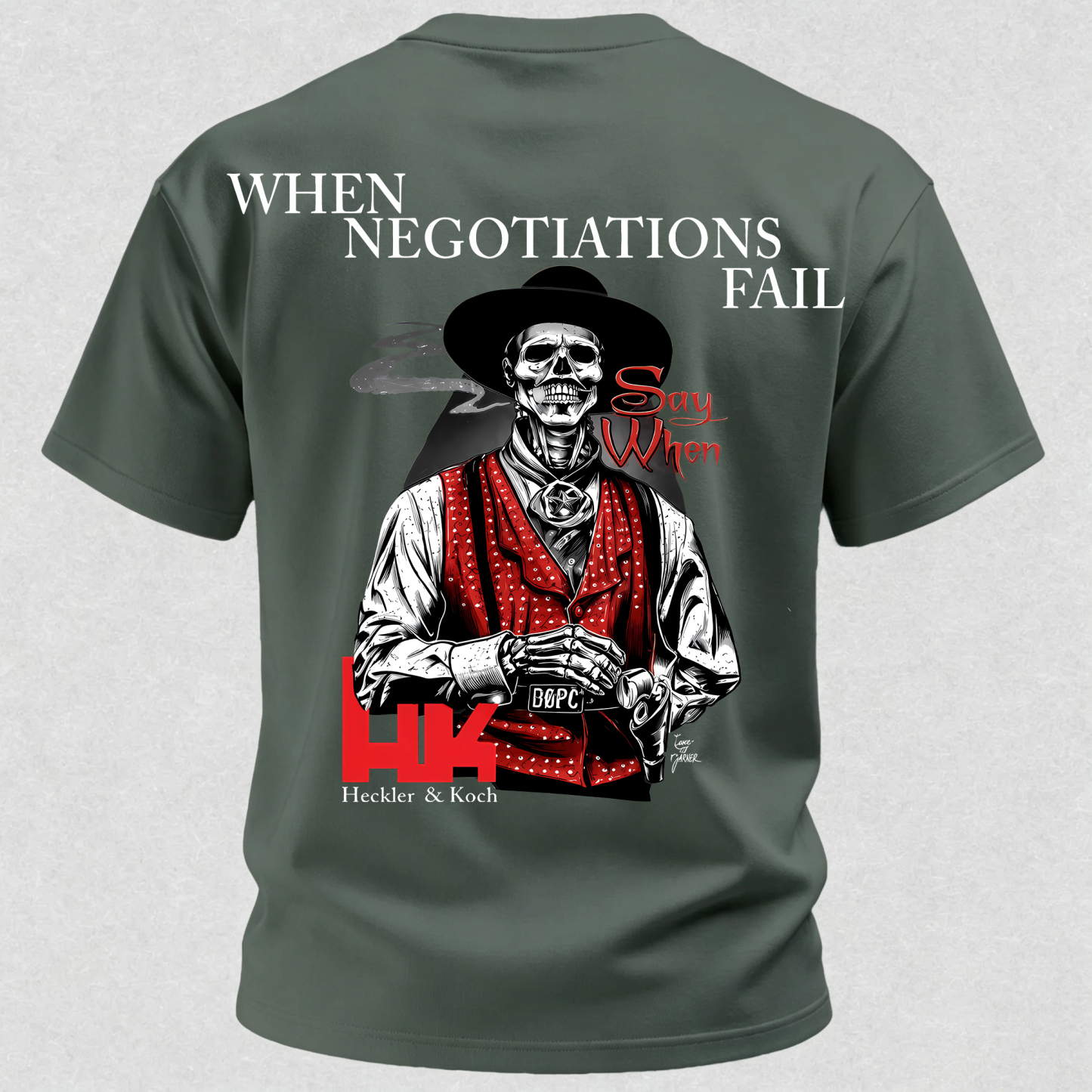  Say When Negotiations Fail Printed Men's T-Shirt