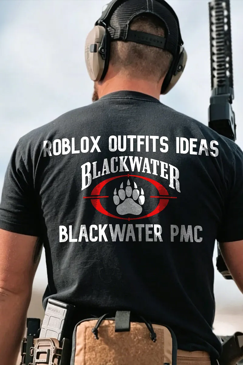 Roblox Outfits Ideas Blackwater PMC Printed Men's T-Shirt