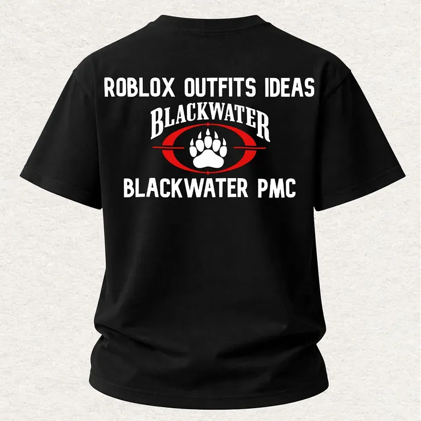 Roblox Outfits Ideas Blackwater PMC Printed Men's T-Shirt