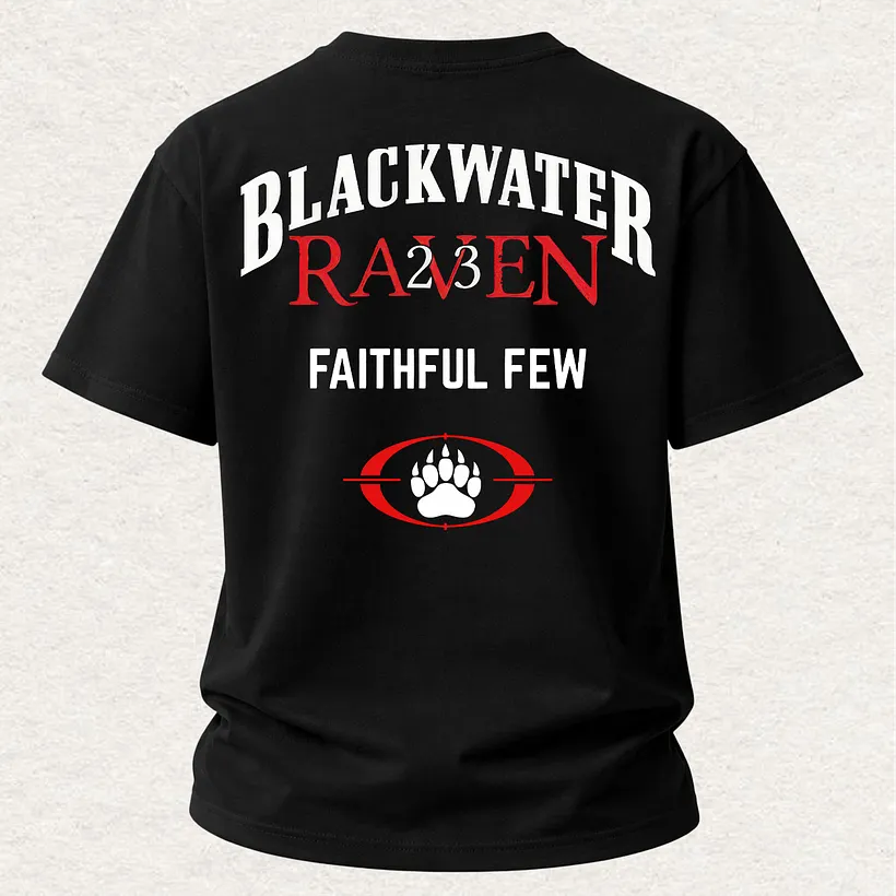 Blackwater Raven 23 Faithful Few Printed Men's T-Shirt