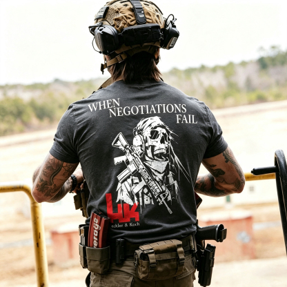 When Negotiations Fail Heckler & Koch Printed Men's T-Shirt