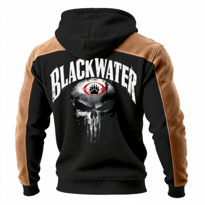 [Copy]Say When Negotiations Fail Printed Fleece-lined Unisex Color-Blocked Hoodie