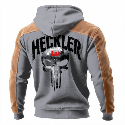 HK Printed Fleece-lined Unisex Color-Blocked Hoodie