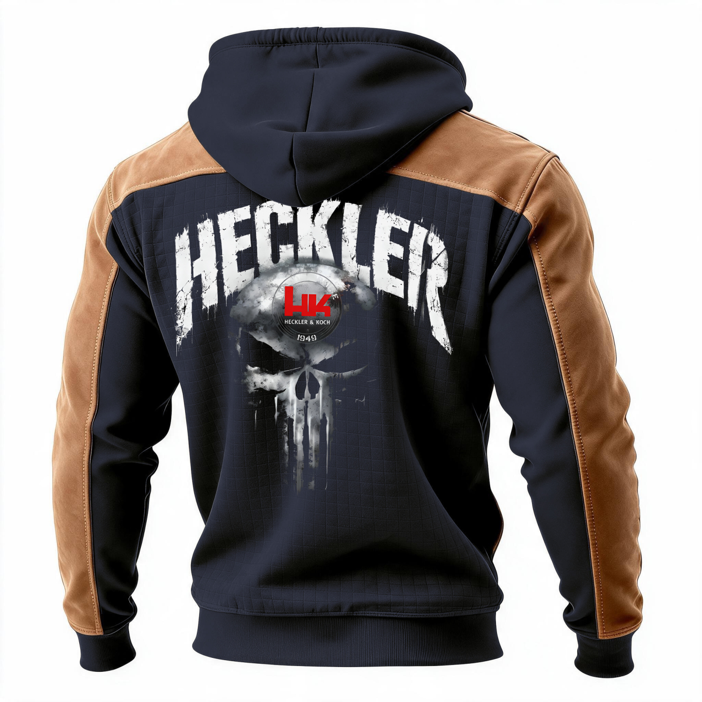HK Printed Fleece-lined Unisex Color-Blocked Hoodie