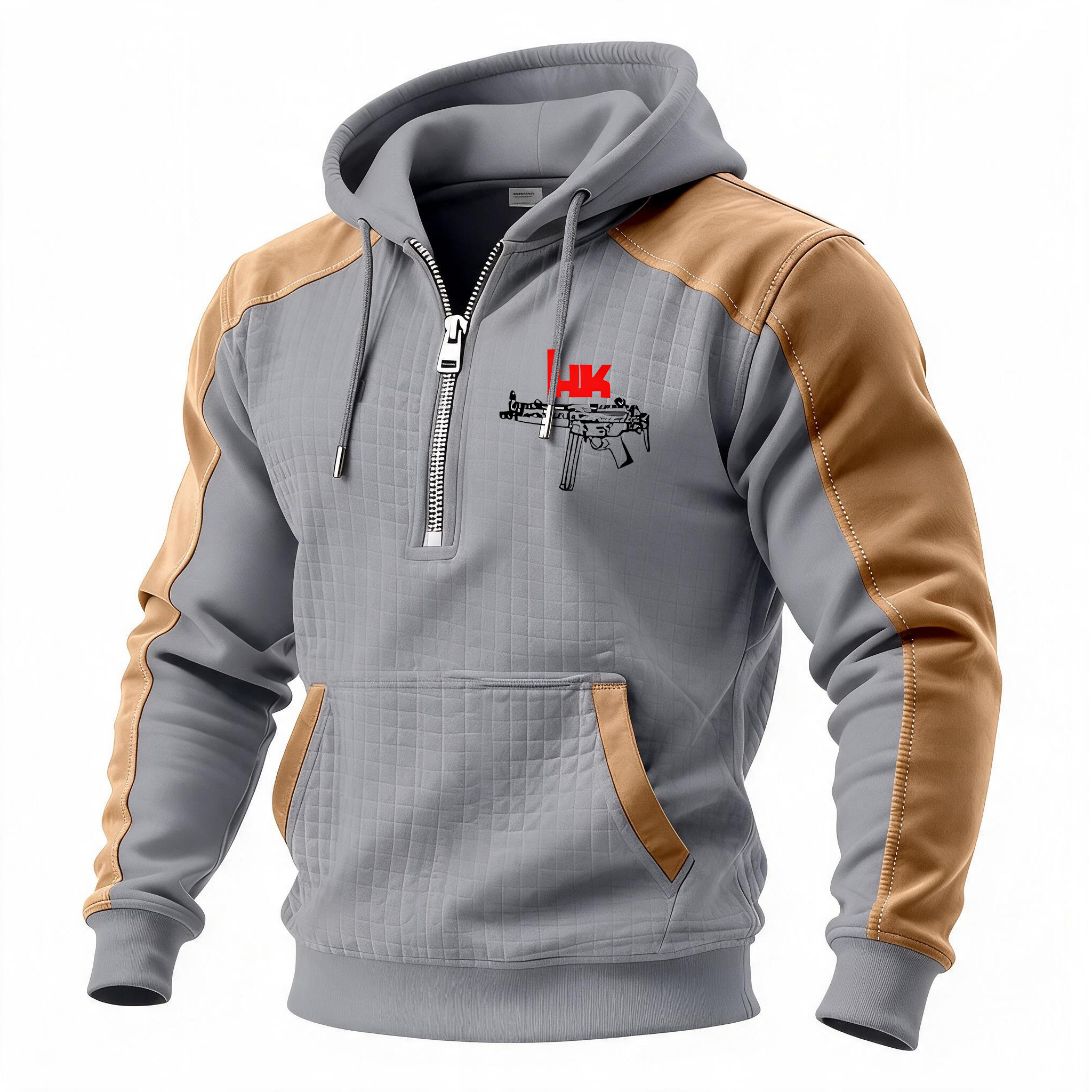 When Negotiations Fall Printed Printed Fleece-lined Unisex Color-Blocked Hoodie