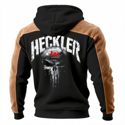 HK Printed Fleece-lined Unisex Color-Blocked Hoodie