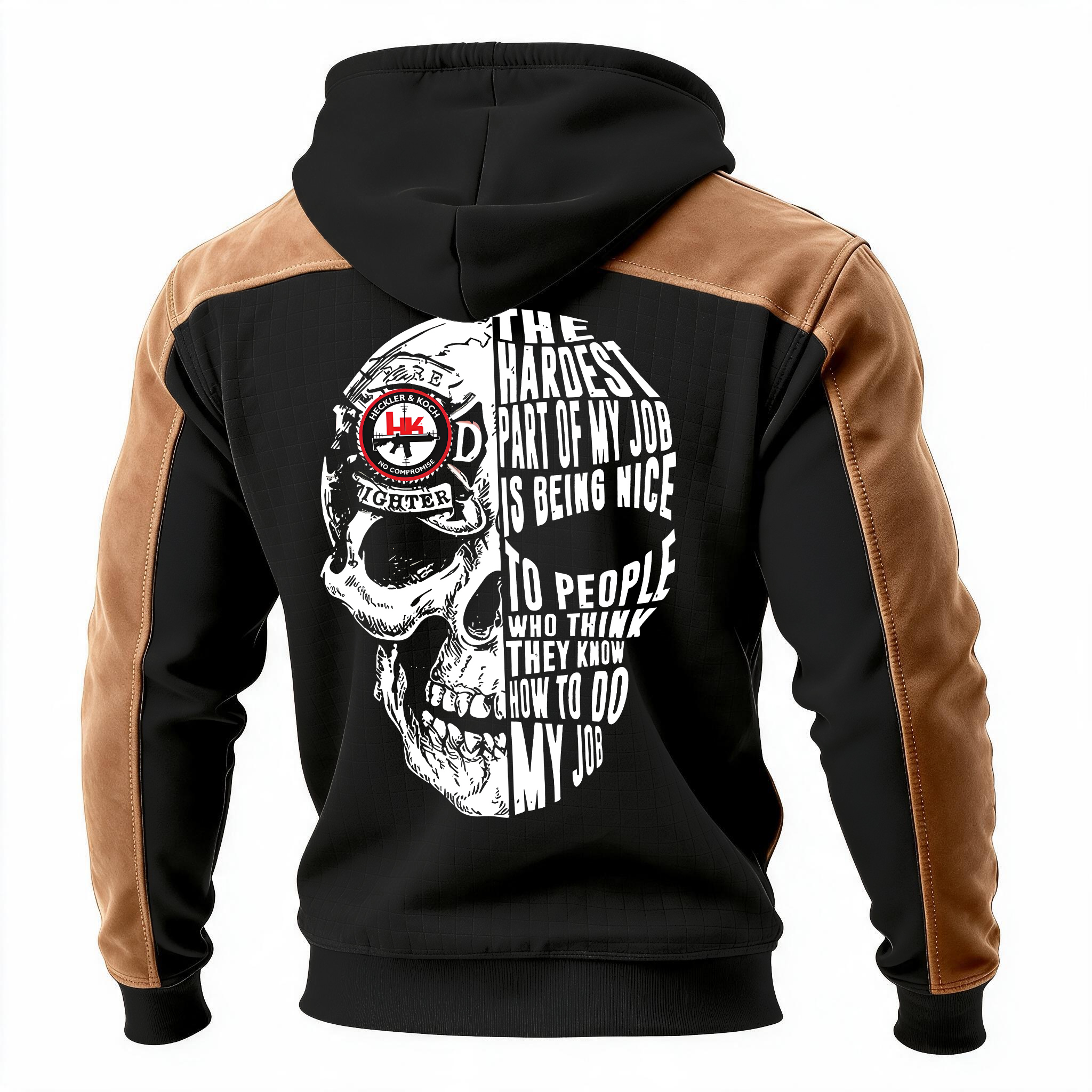 [Copy]K9 Handler Train with Purpose Printed Fleece-lined Unisex Color-Blocked Hoodie