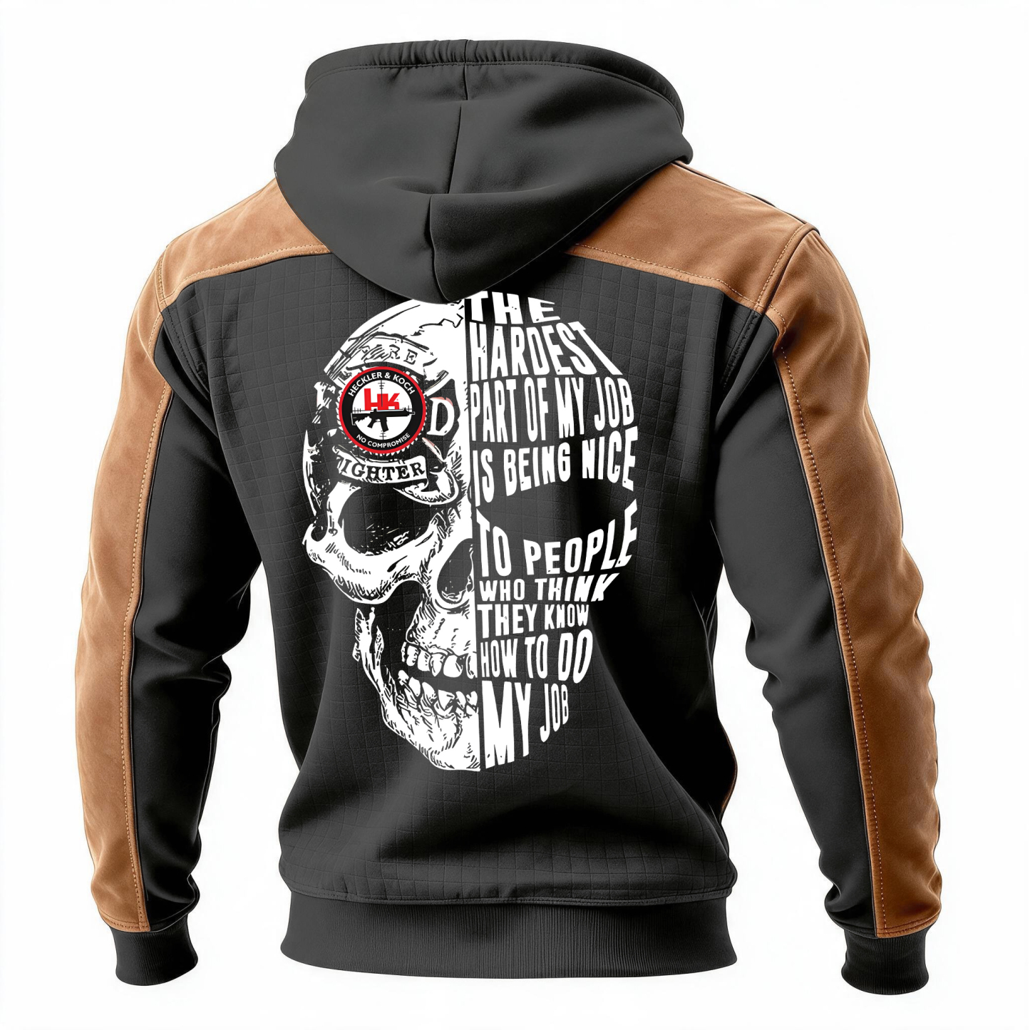 [Copy]K9 Handler Train with Purpose Printed Fleece-lined Unisex Color-Blocked Hoodie