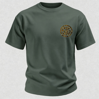 Tactical Never Settle Skull Printed Men's T-Shirt