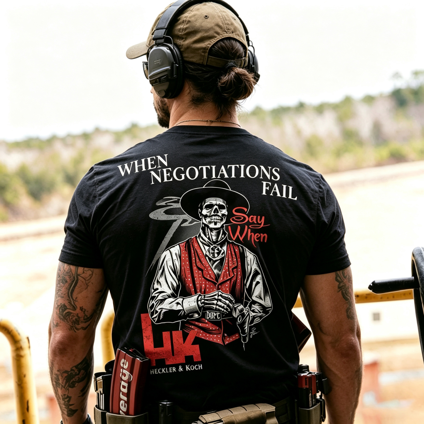  Say When Negotiations Fail Printed Men's T-Shirt