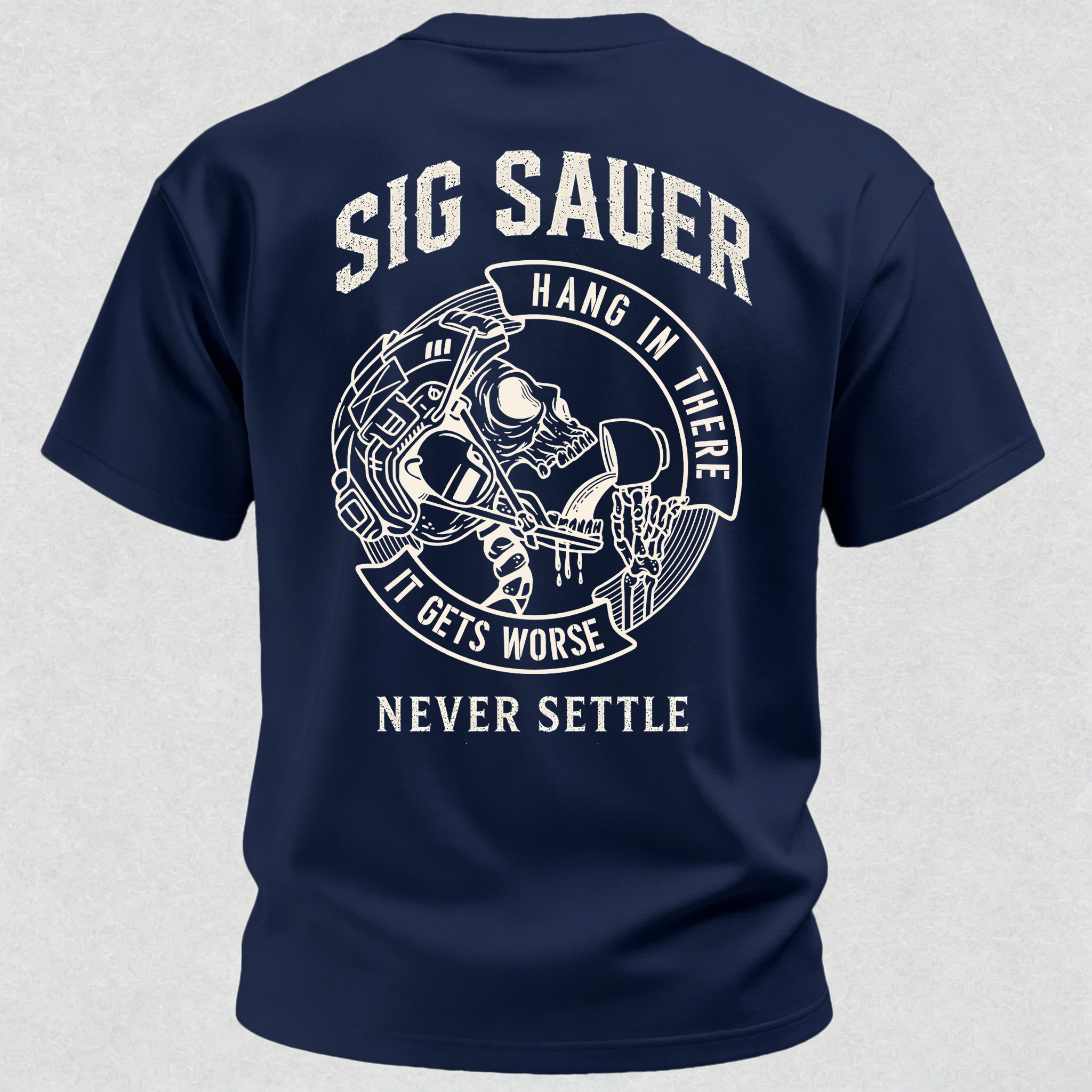 NEVER SETTLE Print Men's T-Shirt