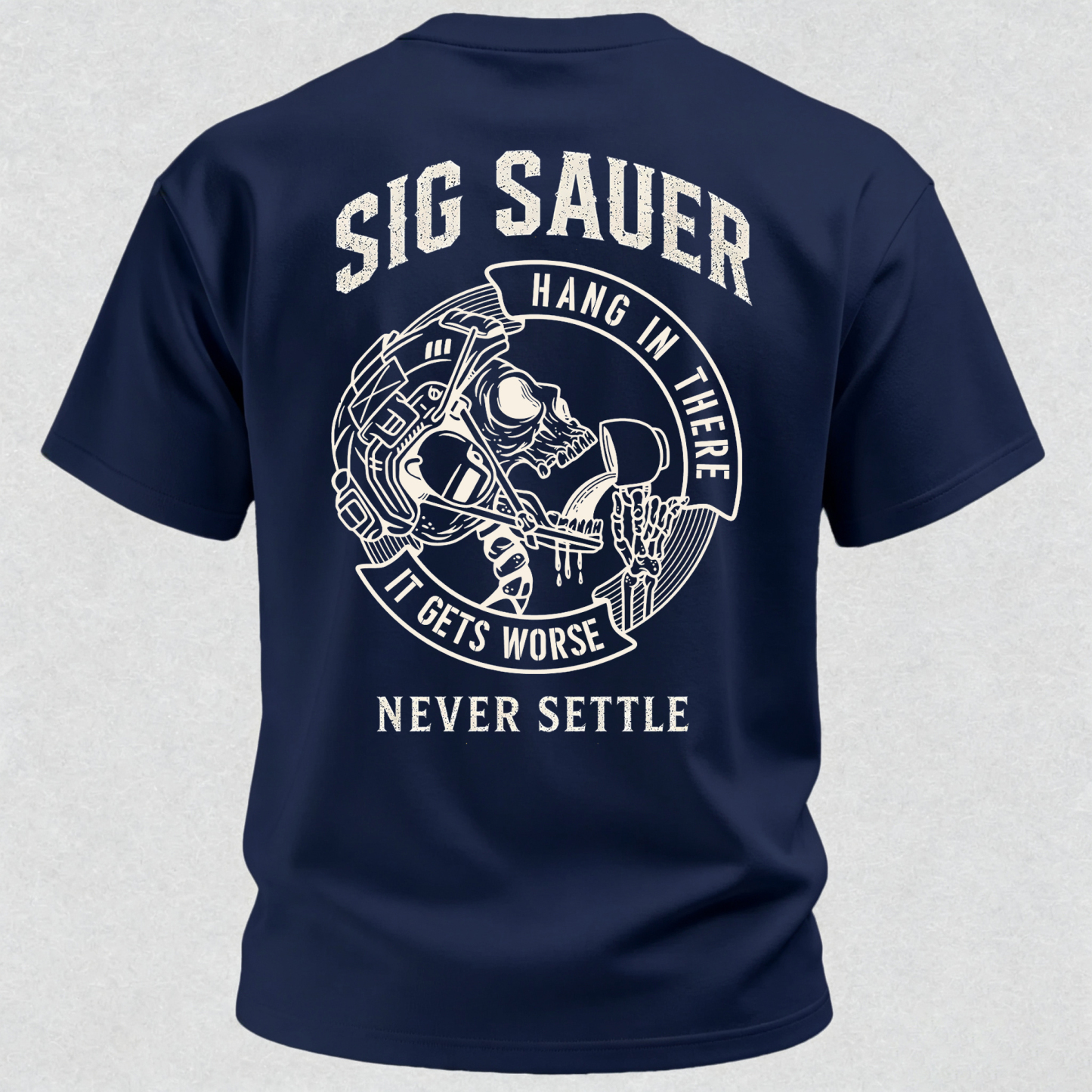 NEVER SETTLE Print Men's T-Shirt