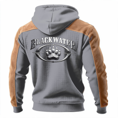 BW Printed Fleece-lined Unisex Color-Blocked Hoodie
